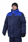 Зимний костюм для работы URSUS Буран" Темно-синий с васильковым -25°C"