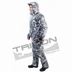 Зимний костюм для рыбалки и охоты TRITON Тритон -40 (Вельбоа, Белый)