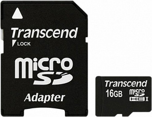 Transcend micro SDHC 16Гб Class 10