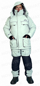 Зимний костюм для охоты и рыбалки «Камчатка» -45 (Таслан, Серый) GRAYLING