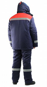 Зимний костюм для работы URSUS Тимбер" тёмно-синий красный, -25°C"