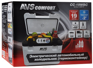 Термоэлектрический автохолодильник AVS CC-19WBC (19л, 12/24/220В)