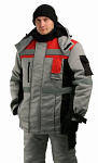Зимний костюм для работы URSUS Респект" с красно- чёрной отделкой"
