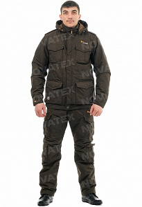 Осенний костюм для охоты и рыбалки Шутер -15° (замша, хаки) PRIDE
