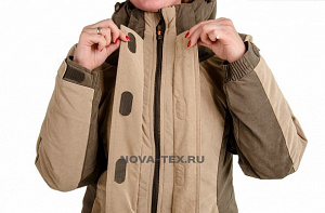 Зимний женский охотничий костюм «Вея» (финляндия, хаки) с мехом PRIDE -35°
