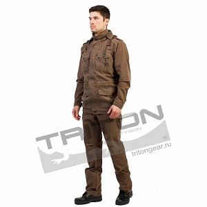 Летний костюм для охоты и рыбалки TRITON М-65 (Хлопок 180 гр., хаки)