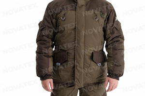 Зимний костюм для рыбалки «Скат Зима NEW» -45 (Таслан, Хаки) (Комбинезон) GRAYLING