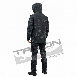 Демисезонный костюм для рыбалки и охоты TRITON PRO -5° (софтшелл, серый) на флисе