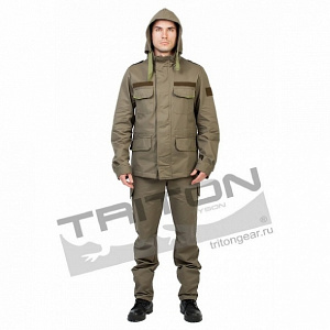 Летний костюм для охоты и рыбалки TRITON Keeper (Хлопок, зеленый)
