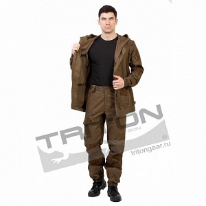 Летний костюм для охоты и рыбалки TRITON Охотник (Хлопок 180 гр., коричневый)